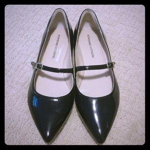Adrienne Vittadini black patent leather flats